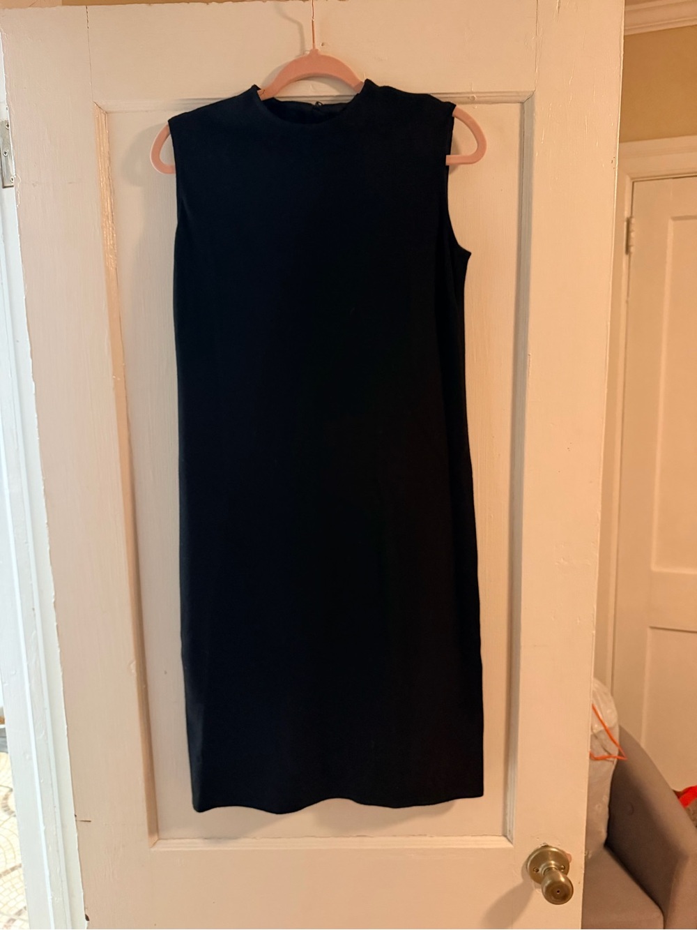 Classic Sleeveless Black Shift Dress